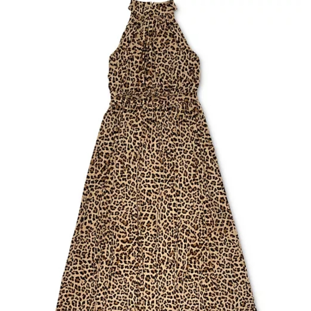 Cheetah print maxi dress